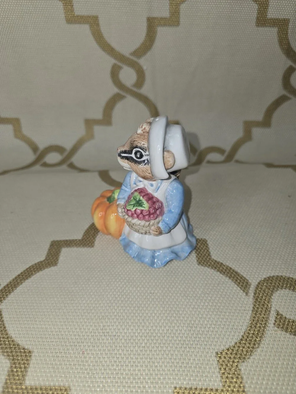 Fitz & Floyd Salt or Pepper Chipmunk Thanksgiving Pilgrim Pumpkin Harvest Shaker